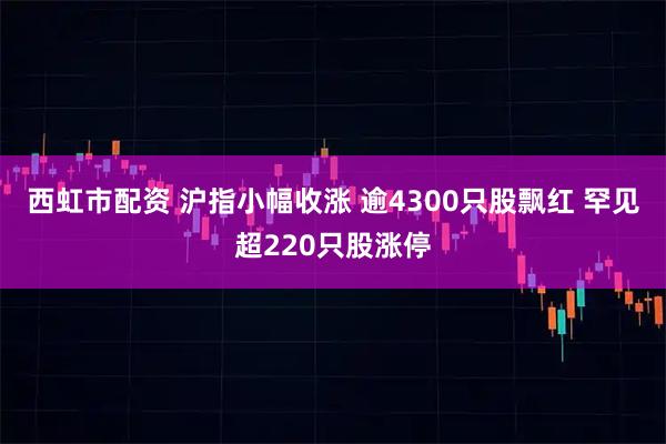西虹市配资 沪指小幅收涨 逾4300只股飘红 罕见超220只股涨停